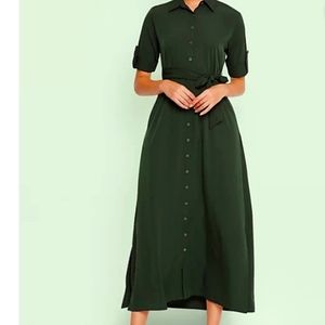 Women shirt green dress